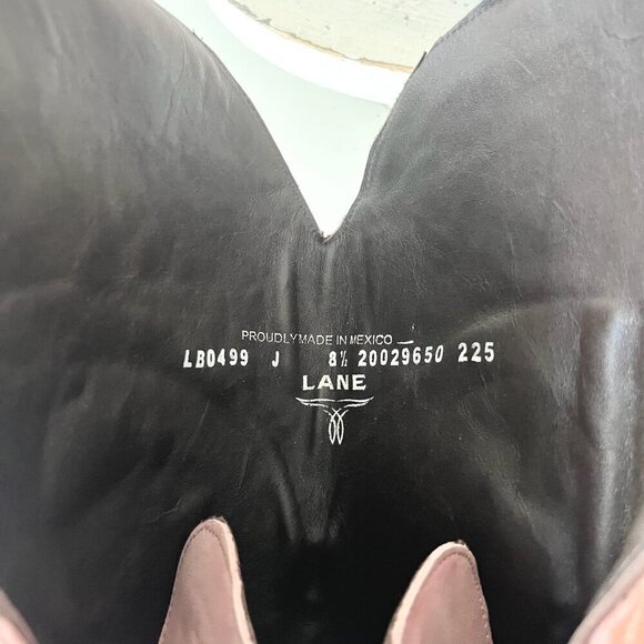 Lane LEXINGTON Over the Knee Womens Cowboy Boots 8.5 Pink Western Cowgirl Tall - Picture 11 of 13